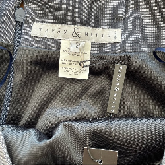 TAVAN & MITTO TAILORED SKIRT in Navy - Picture 6 of 7